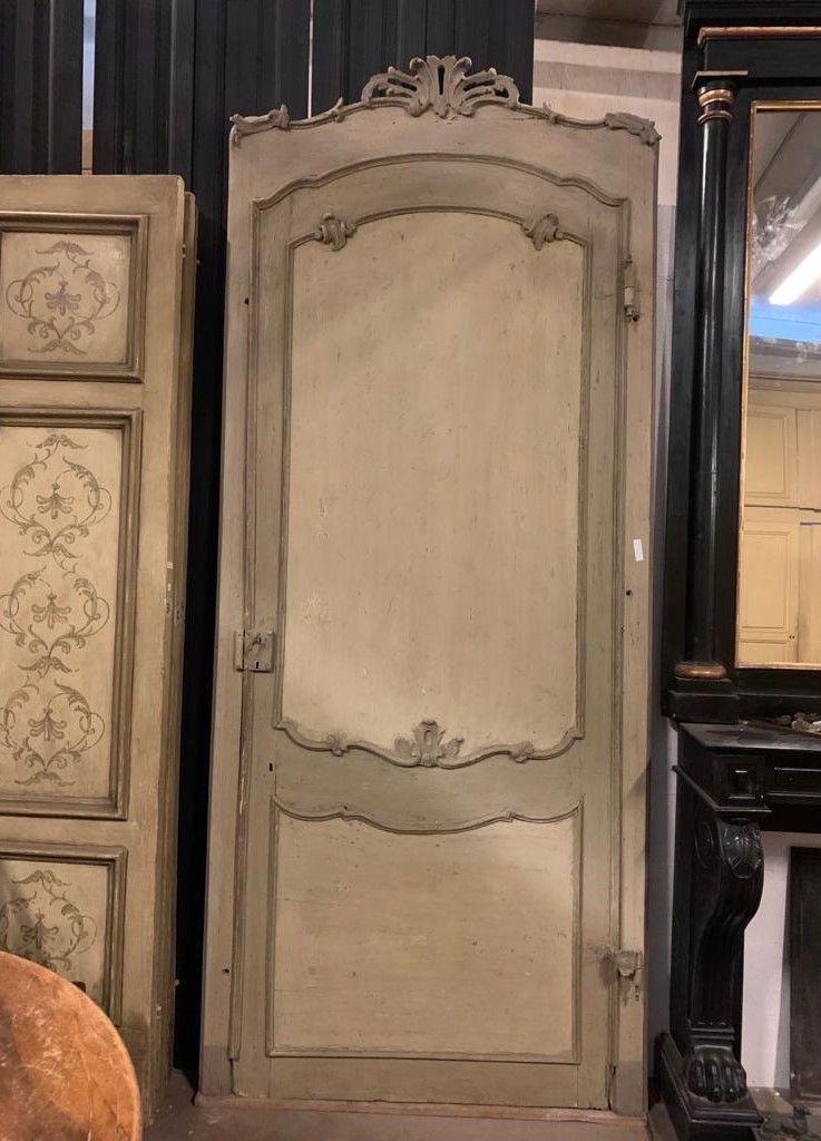 ptl478 lacquered door, 18th century style, size h 271 cm x 117 cm width.